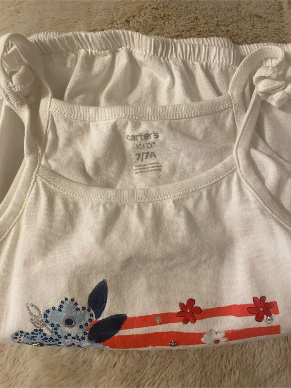 Carters sleeveless white